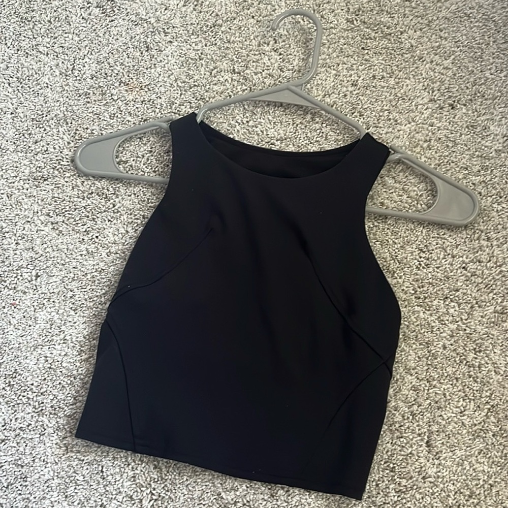 Lululemon Black Wonder Train racer back top